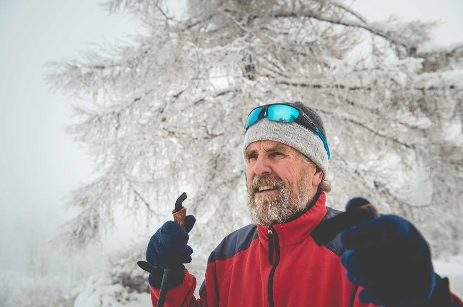 Langläufer mit Sportbrille